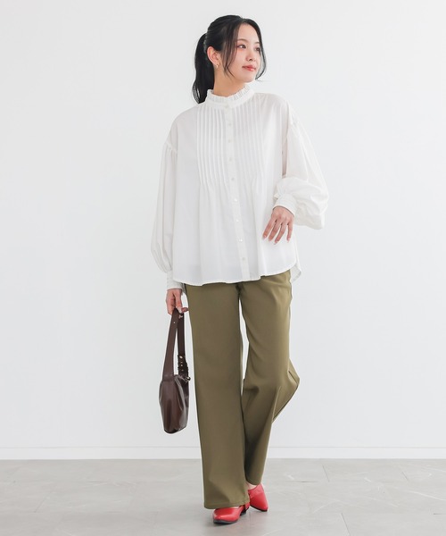 n'OrLABEL（ノアールレーベル）の「【機能素材】『フレキシンストレッチストレートワイドパンツ』（その他パンツ・レディース・カーキ/グレー/ベージュ/ライトベージュ/ブラック/ブラック系1/ブルー系1・LL/L/M/S/3L）」の21枚目の写真