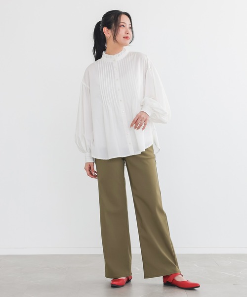 n'OrLABEL（ノアールレーベル）の「【機能素材】『フレキシンストレッチストレートワイドパンツ』（その他パンツ・レディース・カーキ/グレー/ベージュ/ライトベージュ/ブラック/ブラック系1/ブルー系1・LL/L/M/S/3L）」の22枚目の写真