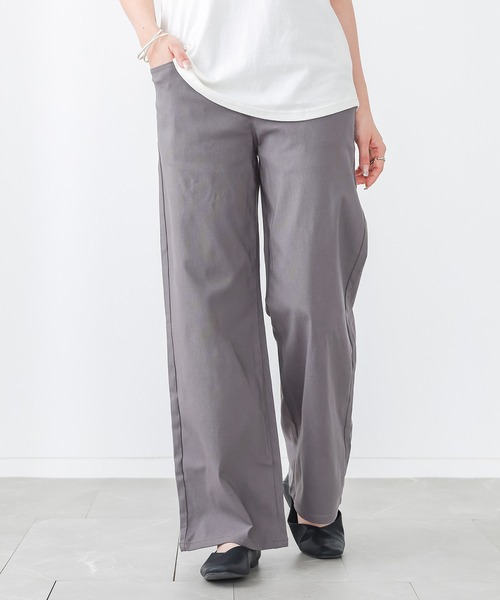 n'OrLABEL（ノアールレーベル）の「【機能素材】『フレキシンストレッチストレートワイドパンツ』（その他パンツ・レディース・カーキ/グレー/ベージュ/ライトベージュ/ブラック/ブラック系1/ブルー系1・LL/L/M/S/3L）」の9枚目の写真