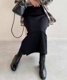 aquagarage | 裏起毛ストレッチタイトスカート(スカート)
