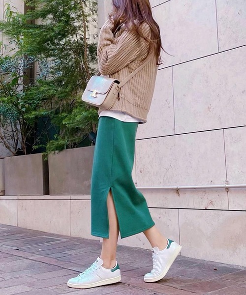 aquagarage（アクアガレージ）の「裏起毛ストレッチタイトスカート