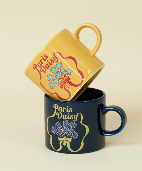 BIRTHDAY BAR（バースデイバー）の「Motif　flower mug（グラス/マグカップ/タンブラー・レディース・ネイビー/イエロー・0）」の3枚目の写真