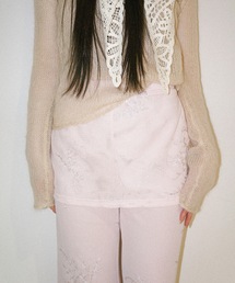 igi（イジ）の「LAYERDED SPANGLE PANTS / スパンコールスカート