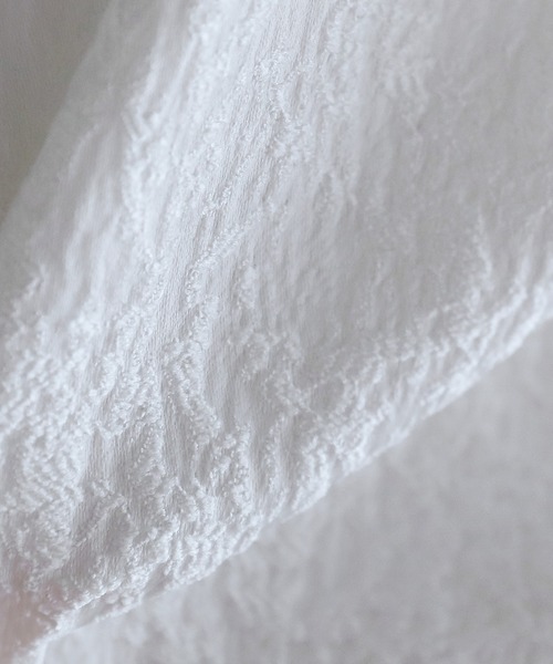 LILL（リル）の「リラクシングワイドフレアアームジャガードロングスリーブシャツ（シャツ/ブラウス・メンズ・ブラック/ホワイト/ブルーグレー/ワイン/チャコールグレー/ライトグレー・S/M/L/XL）」の16枚目の写真