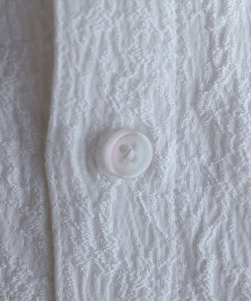 LILL（リル）の「リラクシングワイドフレアアームジャガードロングスリーブシャツ（シャツ/ブラウス・メンズ・ブラック/ホワイト/ブルーグレー/ワイン/チャコールグレー/ライトグレー・S/M/L/XL）」の14枚目の写真