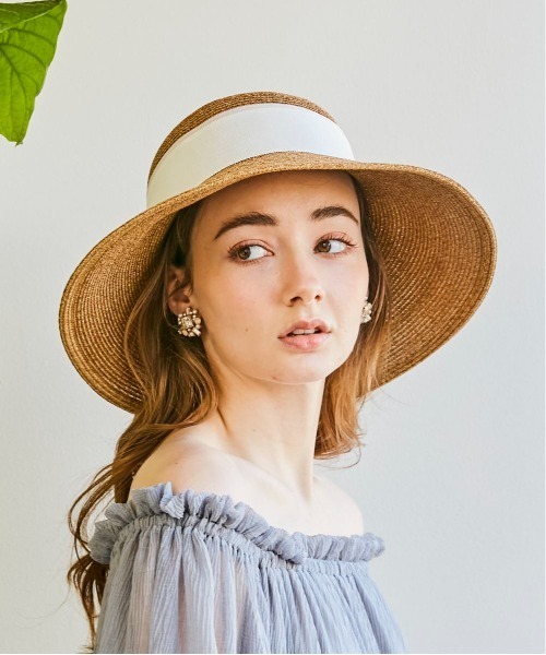 chapeaud_o シャポードオーストローハット Chapeau d' O Straw-B Casablanca Logo | 57.5cm(75) BLACK (01