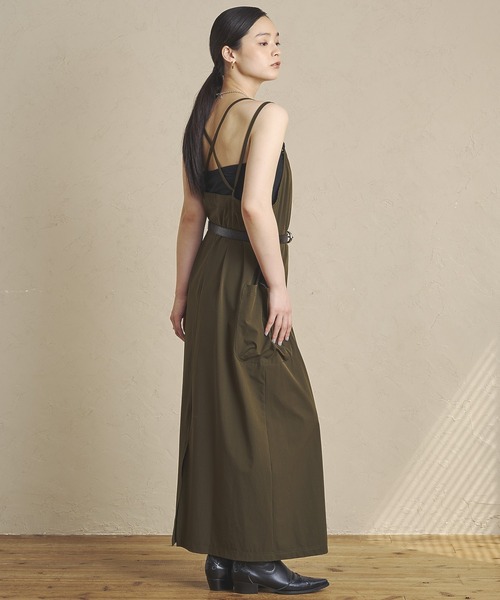 THOUSAND MILE（サウザンドマイル）の「(THOUSAND MILExGENE HEAVENS)BACK CROSS NALLOW STRAP DRESS（ワンピース・レディース・ブラック/カーキ/ブルー・ONE SIZE）」の6枚目の写真