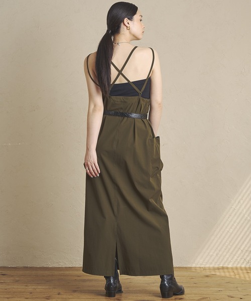 THOUSAND MILE（サウザンドマイル）の「(THOUSAND MILExGENE HEAVENS)BACK CROSS NALLOW STRAP DRESS（ワンピース・レディース・ブラック/カーキ/ブルー・ONE SIZE）」の7枚目の写真