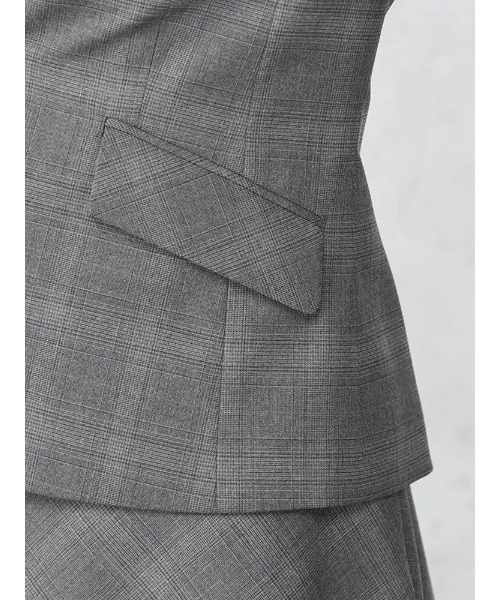 Perfect Suit FActory（パーフェクトスーツファクトリー）の「デレガントスーツ　ジャケット　グレンチェック柄　グレー/ネイビー（スーツジャケット・レディース・グレー/ネイビー・9号/11号/7号）」の10枚目の写真