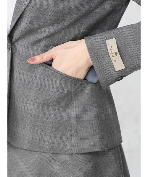 Perfect Suit FActory（パーフェクトスーツファクトリー）の「デレガントスーツ　ジャケット　グレンチェック柄　グレー/ネイビー（スーツジャケット・レディース・グレー/ネイビー・9号/11号/7号）」の11枚目の写真