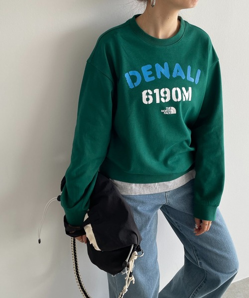 THE NORTH FACE（ザノースフェイス）の「【THE NORTH FACE KIDS】K's　SCHOOLDAY　SWEATSHIRTS（スウェット・レディース・ブルー/グレー/イエロー/グリーン・FREE）」の2枚目の写真