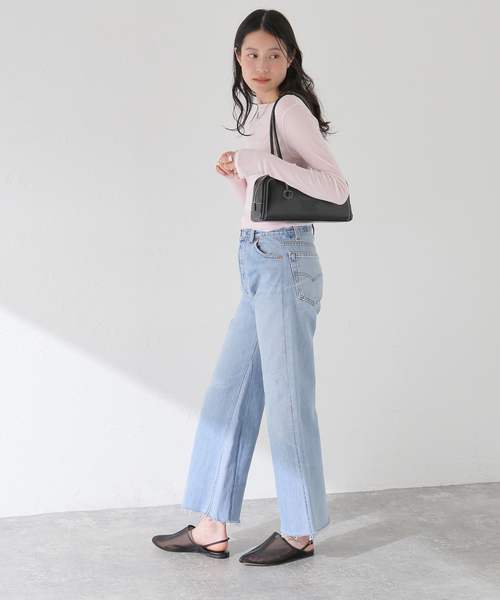 re/done リダン HIGH RISEデニム RE/DONE/リダン】HIGH RISE WIDE LEG CROP：デニム（デニム