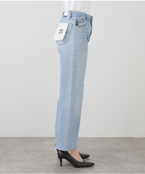 【新品】リダンデニム RE DONE RE/DONE/リダン】MID RISE WIDE LEG：デニム（デニムパンツ