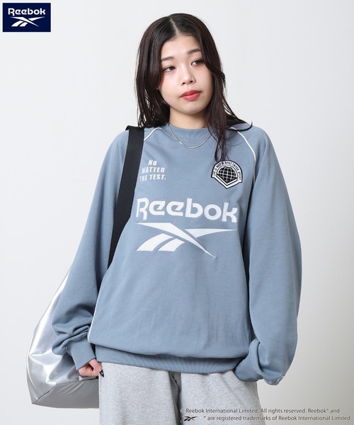 Reebok(リーボック)の「【REEBOK】 ラグラン パイピング 裏毛 プルオーバー スウェット / ゲーム トレーナー(スウェット・レディース・グリーン/グレイッシュベージュ/サックスブルー/ブラック・MEDIUM/LARGE/X-LARGE)」の7枚目の写真