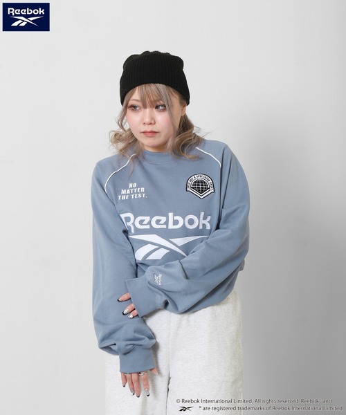 Reebok(リーボック)の「【REEBOK】 ラグラン パイピング 裏毛 プルオーバー スウェット / ゲーム トレーナー(スウェット・レディース・グリーン/グレイッシュベージュ/サックスブルー/ブラック・MEDIUM/LARGE/X-LARGE)」の13枚目の写真