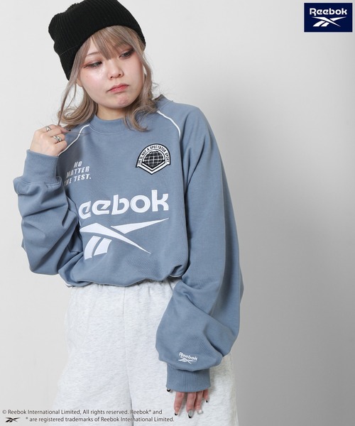 Reebok(リーボック)の「【REEBOK】 ラグラン パイピング 裏毛 プルオーバー スウェット / ゲーム トレーナー(スウェット・レディース・グリーン/グレイッシュベージュ/サックスブルー/ブラック・MEDIUM/LARGE/X-LARGE)」の12枚目の写真