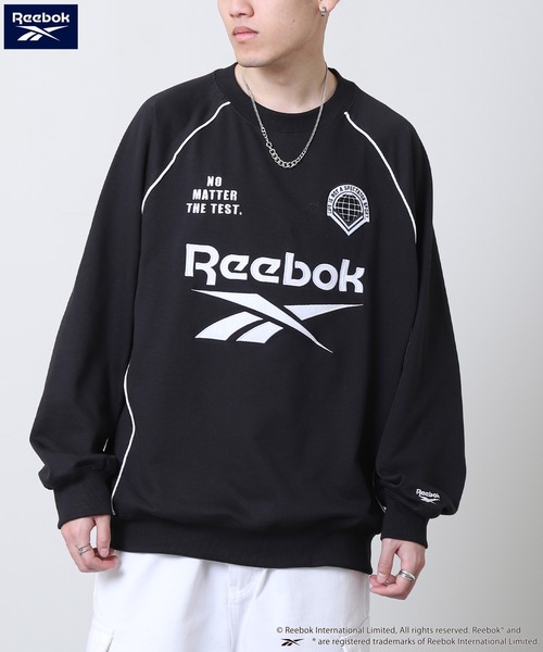 Reebok(リーボック)の「【REEBOK】 ラグラン パイピング 裏毛 プルオーバー スウェット / ゲーム トレーナー(スウェット・レディース・グリーン/グレイッシュベージュ/サックスブルー/ブラック・MEDIUM/LARGE/X-LARGE)」の20枚目の写真