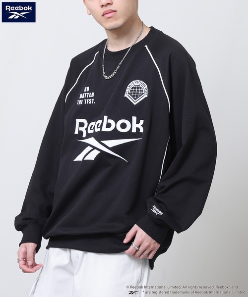 Reebok(リーボック)の「【REEBOK】 ラグラン パイピング 裏毛 プルオーバー スウェット / ゲーム トレーナー(スウェット・レディース・グリーン/グレイッシュベージュ/サックスブルー/ブラック・MEDIUM/LARGE/X-LARGE)」の21枚目の写真