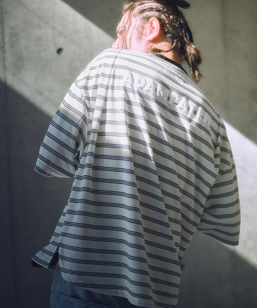 ADAM PATEK(アダムパテック)の「mt9510-rounded border short sleeveT Tシャツ(Tシャツ/カットソー・メンズ・ブラック/ホワイト・2/1)」の3枚目の写真