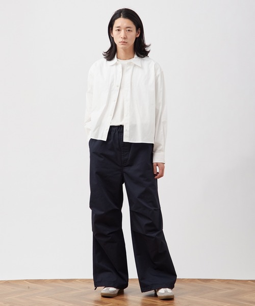 B.C STOCK（ベーセーストック）の「コットン クロップド レギュラーカラーシャツ / ショート丈対応 【ZOZOTOWN限定アイテム】（シャツ/ブラウス・メンズ・サックスブルー/ブラック/ホワイト・S-Short/S-Regular/M-Short/M-Regular/L-Short/L-Regular）」の4枚目の写真