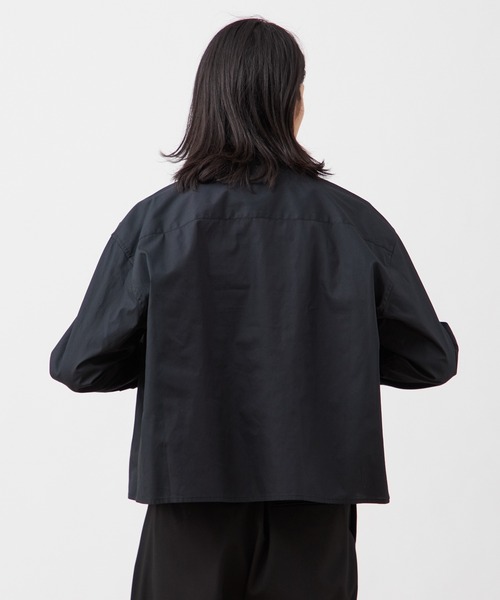 コットン クロップド レギュラーカラーシャツ / ショート丈対応