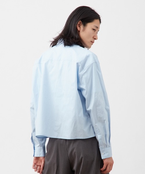 B.C STOCK（ベーセーストック）の「コットン クロップド レギュラーカラーシャツ / ショート丈対応 【ZOZOTOWN限定アイテム】（シャツ/ブラウス・メンズ・サックスブルー/ブラック/ホワイト・S-Short/S-Regular/M-Short/M-Regular/L-Short/L-Regular）」の15枚目の写真