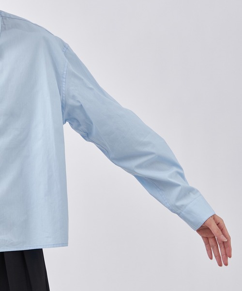 B.C STOCK（ベーセーストック）の「コットン クロップド レギュラーカラーシャツ / ショート丈対応 【ZOZOTOWN限定アイテム】（シャツ/ブラウス・メンズ・サックスブルー/ブラック/ホワイト・S-Short/S-Regular/M-Short/M-Regular/L-Short/L-Regular）」の21枚目の写真