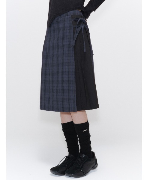 【MISEKI SEOUL】Side bow pleats midi skirt★韓国人気★追跡付 セール】Side bow pleats midi skirt（スカート）｜Miseki SEOUL
