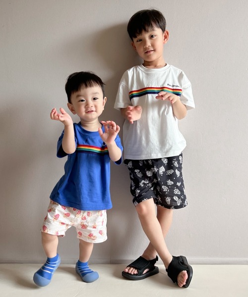 Naughty Company(ナウテーカンパニー)の「ポップコーン柄布帛パンツ(その他パンツ・キッズ・ブラック/オフホワイト・90/100/110/120/130/80)」の12枚目の写真