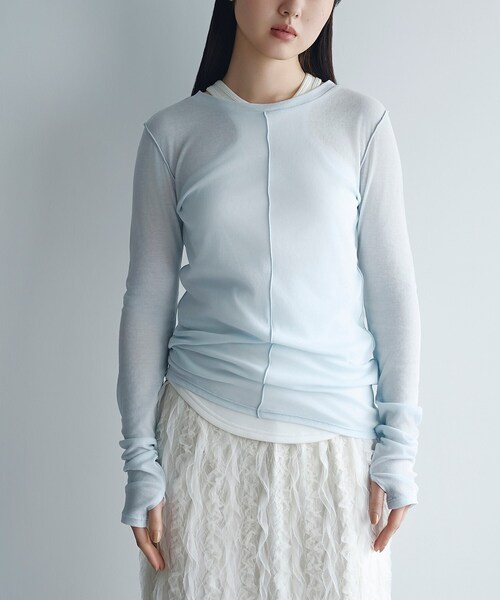 CODE A（コードエー）の「◇sheer basic tee（Tシャツ/カットソー