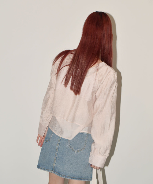 VIVID LADY(ビビッドレディー)の「2way Ribbon Camisole Blouse SET / 2点セットリボンキャミソール ブラウス(シャツ/ブラウス・レディース・アイボリー/ブラック/ライトブルー/ピンク・FREE)」の20枚目の写真