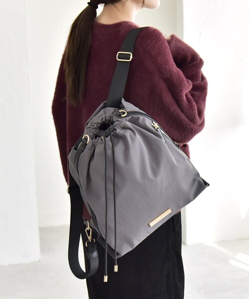 quaranliel 3way ラインショルダー リュックサック トートバッグ セール】quaranciel: 3way ラインショルダー リュックサック