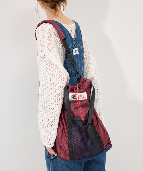 SLOBE IENA(スローブイエナ)の「CARIBOU MOUNTAINEERING SLOBE別注 ショルダーバッグ(ショルダーバッグ・レディース・ボルドー/ブラック・FREE)」の5枚目の写真