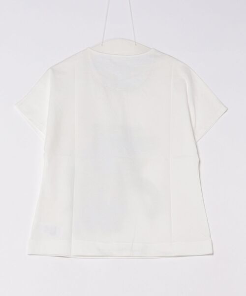 ScoLar(スカラー)の「751002:地中海ゾウ柄 アートプリントTシャツ(Tシャツ/カットソー・レディース・オフホワイト/チャコールグレー・M)」の3枚目の写真