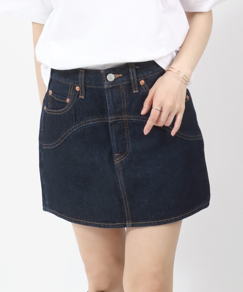 ミニ丈♪【Levi's】ブルー Western Icon デニム ミニスカート Levi's - リーバイス・ウェスタン・アイコン・デニム・スカート