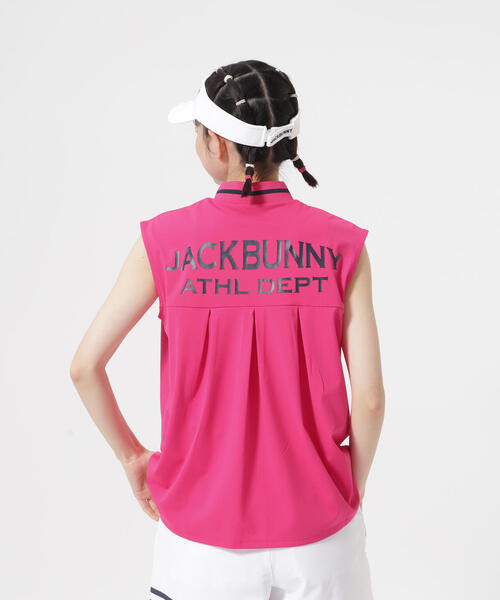 tシャツ 「Jack Bunny!!」PEトリコット フレンチスリーブ モックネックカットソー レディース セール】【Jack Bunny!!】PEトリコット フレンチスリーブ モック