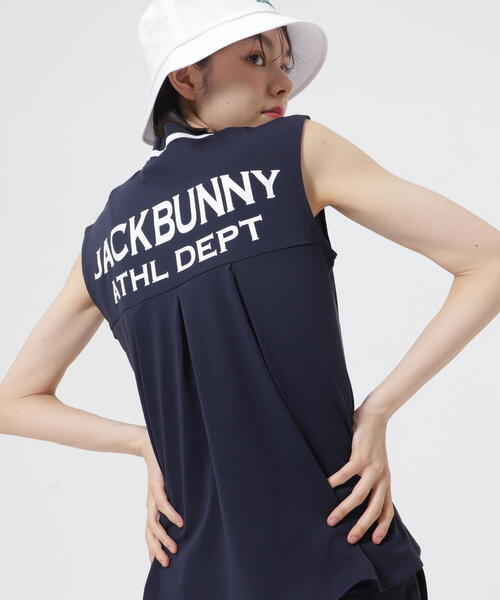 tシャツ 「Jack Bunny!!」PEトリコット フレンチスリーブ モックネックカットソー レディース セール】【Jack Bunny!!】PEトリコット フレンチスリーブ モック