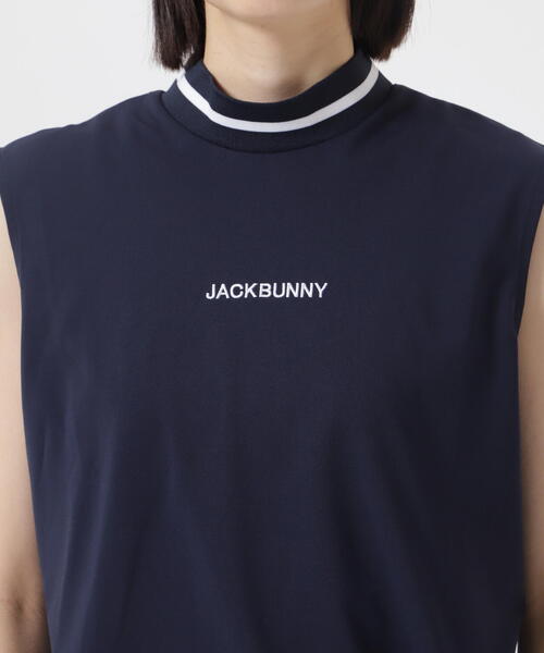 tシャツ 「Jack Bunny!!」PEトリコット フレンチスリーブ モックネックカットソー レディース セール】【Jack Bunny!!】PEトリコット フレンチスリーブ モック