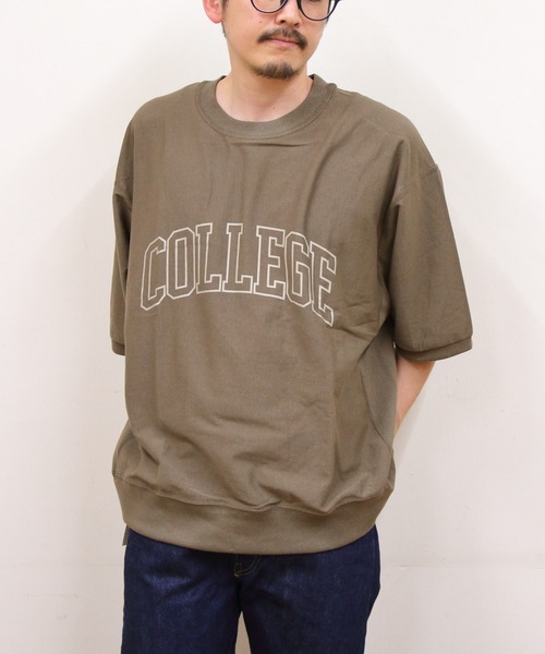 Sanca（サンカ）の「Sanca/サンカ　US コットン カレッジTEE　US COTTON REV.W COLLEGE TEE（Tシャツ/カットソー・メンズ・ホワイト/ブラック/カーキ・3/2）」の4枚目の写真