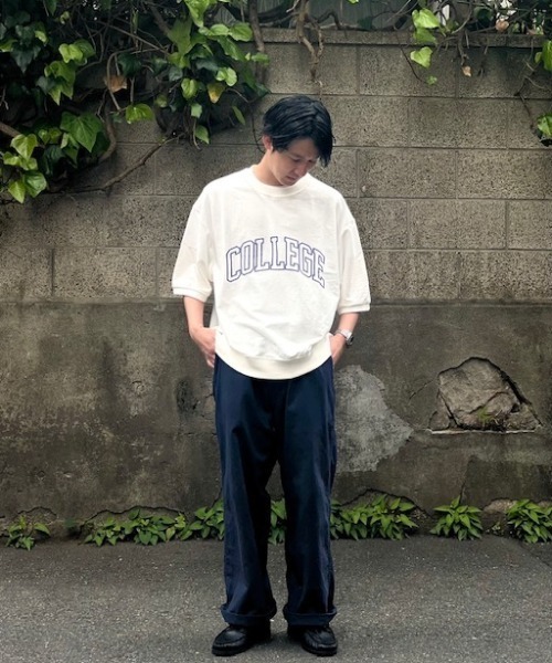 Sanca（サンカ）の「Sanca/サンカ　US コットン カレッジTEE　US COTTON REV.W COLLEGE TEE（Tシャツ/カットソー・メンズ・ホワイト/ブラック/カーキ・3/2）」の9枚目の写真