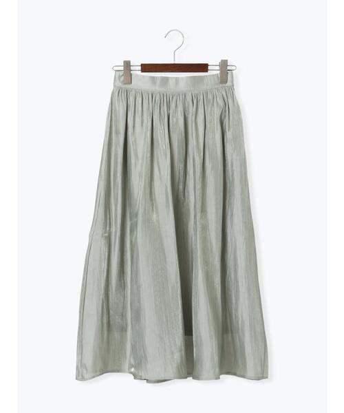 Te chichi TERRASSE（テチチテラス）の「【選べる着丈】オーロラサテンスカート（スカート・レディース・ブラック/ベージュ/ネイビー/グリーン・ﾌﾘｰ(M)/ﾌﾘｰ(L)）」の4枚目の写真