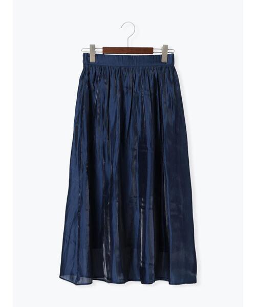 Te chichi TERRASSE（テチチテラス）の「【選べる着丈】オーロラサテンスカート（スカート・レディース・ブラック/ベージュ/ネイビー/グリーン・ﾌﾘｰ(M)/ﾌﾘｰ(L)）」の8枚目の写真