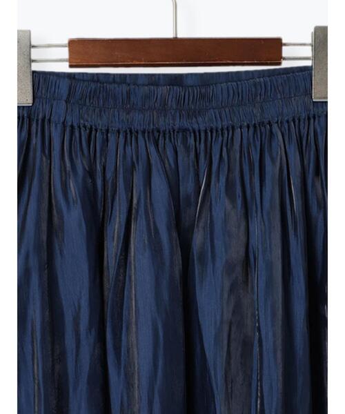 Te chichi TERRASSE（テチチテラス）の「【選べる着丈】オーロラサテンスカート（スカート・レディース・ブラック/ベージュ/ネイビー/グリーン・ﾌﾘｰ(M)/ﾌﾘｰ(L)）」の13枚目の写真