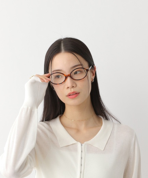 Heather(ヘザー)の「ラウンドフレームメガネ 329542(メガネ・レディース・ブラウン/ブラック・ONE SIZE)」の2枚目の写真