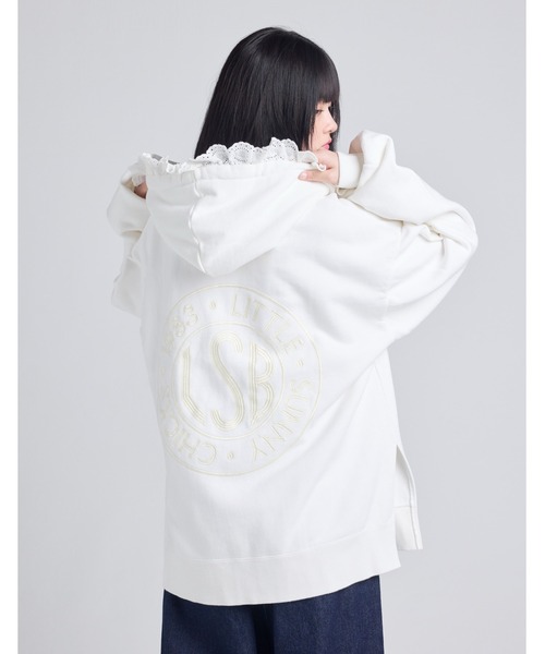 Little sunny bite（リトルサニーバイト）の「【Little sunny bite】lacy logo hoodie（パーカー・レディース・グリーン/ホワイト/ブラック・SMALL/MEDIUM）」の6枚目の写真