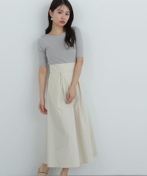 N.(N. Natural Beauty Basic)(エヌエヌナチュラルビューティーベーシック)の「ボートネックドッキングワンピース(ワンピース・レディース・ブラック/グレー・SMALL/MEDIUM)」の9枚目の写真