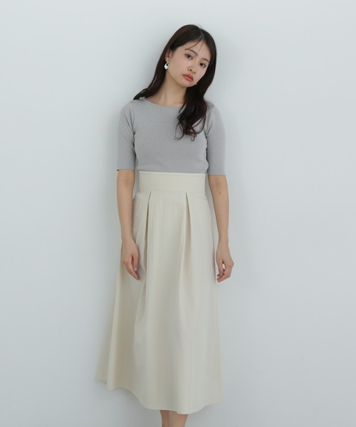 N.(N. Natural Beauty Basic)(エヌエヌナチュラルビューティーベーシック)の「ボートネックドッキングワンピース(ワンピース・レディース・ブラック/グレー・SMALL/MEDIUM)」の11枚目の写真