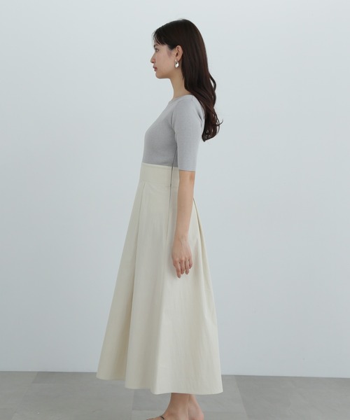 N.(N. Natural Beauty Basic)(エヌエヌナチュラルビューティーベーシック)の「ボートネックドッキングワンピース(ワンピース・レディース・ブラック/グレー・SMALL/MEDIUM)」の14枚目の写真