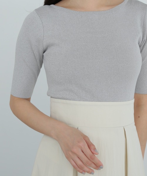 N.(N. Natural Beauty Basic)(エヌエヌナチュラルビューティーベーシック)の「ボートネックドッキングワンピース(ワンピース・レディース・ブラック/グレー・SMALL/MEDIUM)」の17枚目の写真