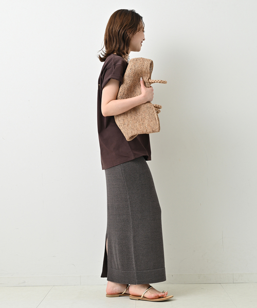 MADE IN MADA（メイドインマダ）の「《追加》MADE IN MADA/メイドインマダ ALICE MM BAG（かごバッグ・レディース・ベージュ/チャコールグレー・FREE）」の12枚目の写真